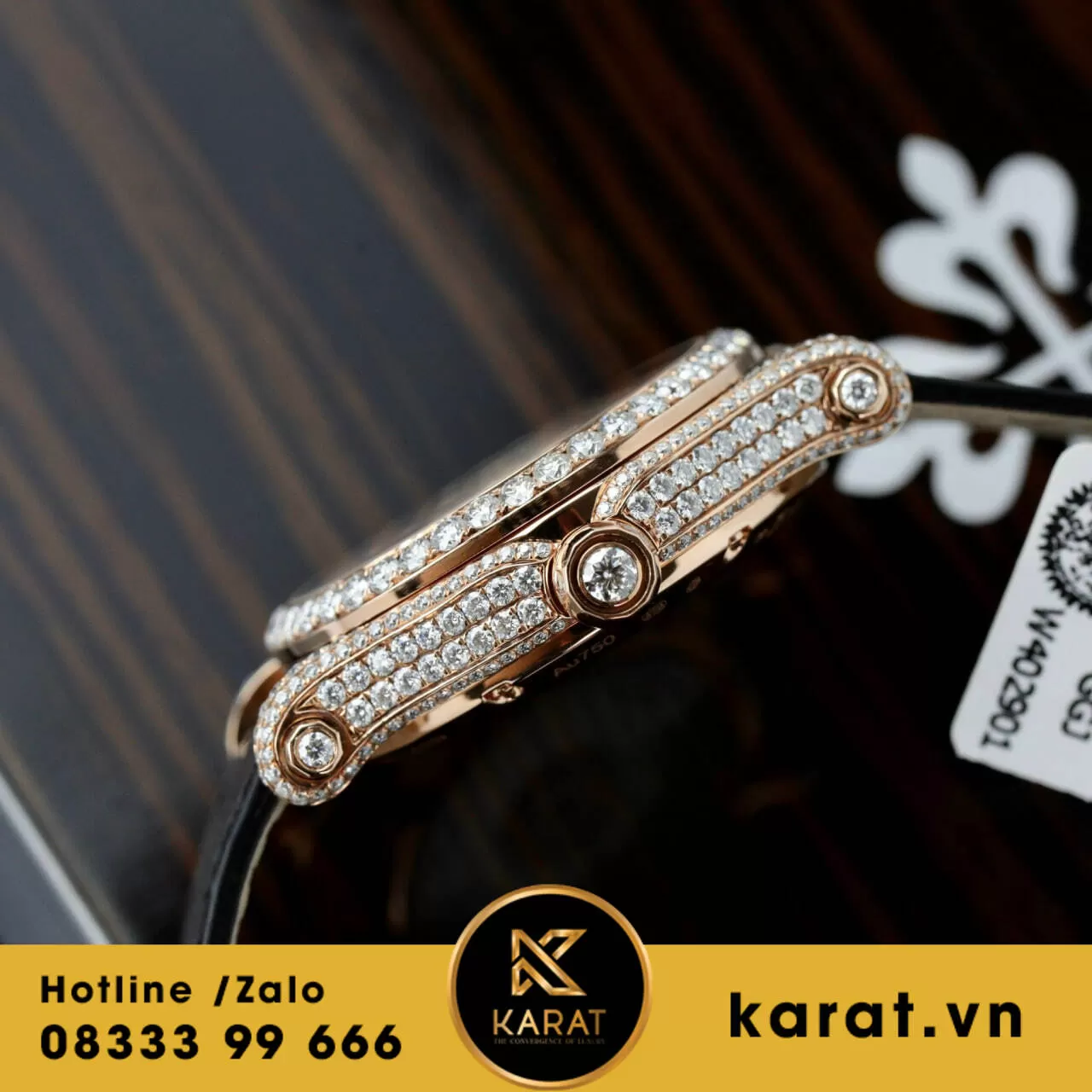 Đồng hồ nữ chopard độ full moissanite - Ảnh 7