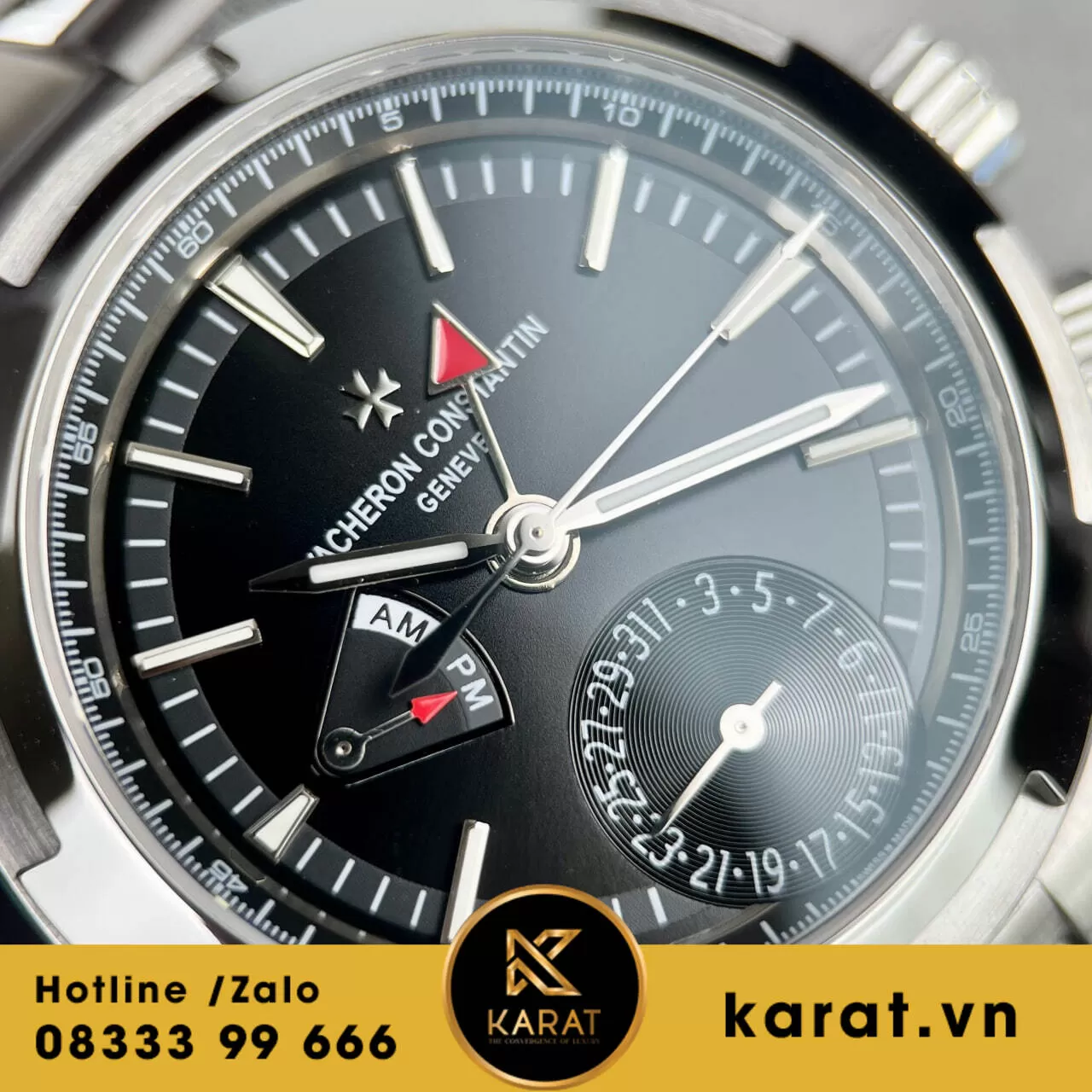 Đồng hồ vacheron constantin oversea black dial replica - Ảnh 12
