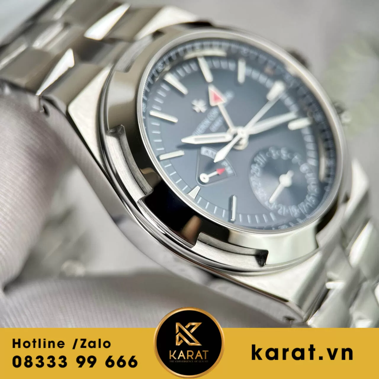 Đồng hồ vacheron constantin oversea black dial replica - Ảnh 11