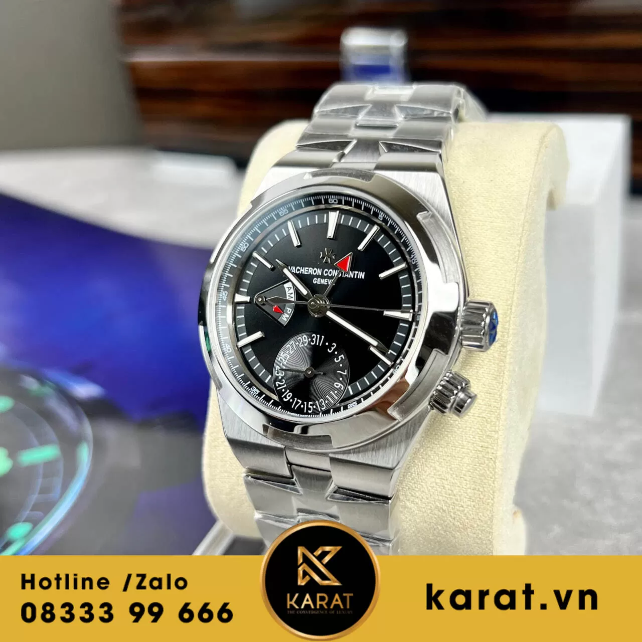 Đồng hồ vacheron constantin oversea black dial replica - Ảnh 10