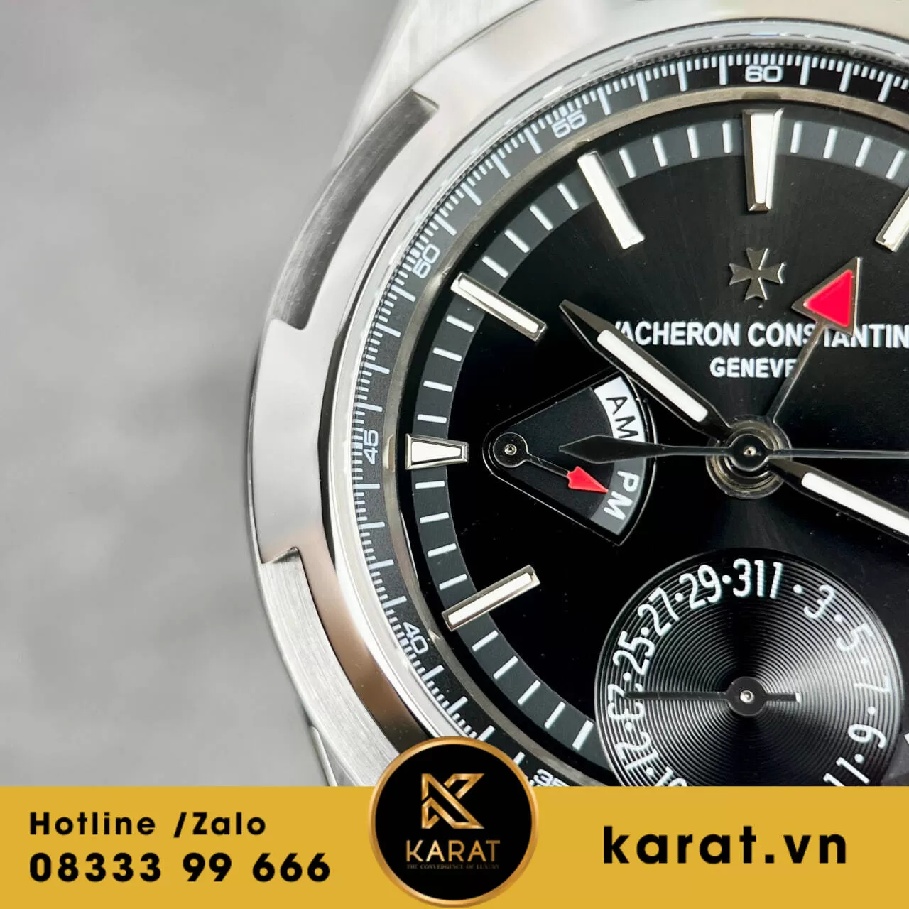 Đồng hồ vacheron constantin oversea black dial replica - Ảnh 9