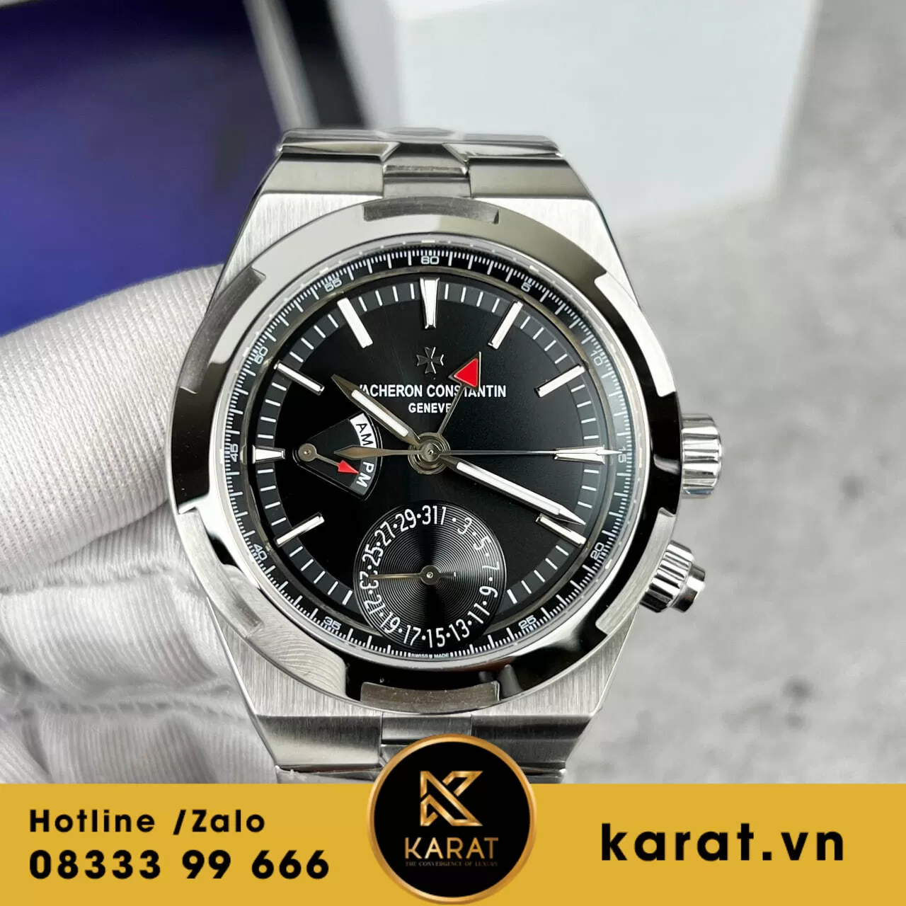 Đồng hồ vacheron constantin oversea black dial replica - Ảnh 5