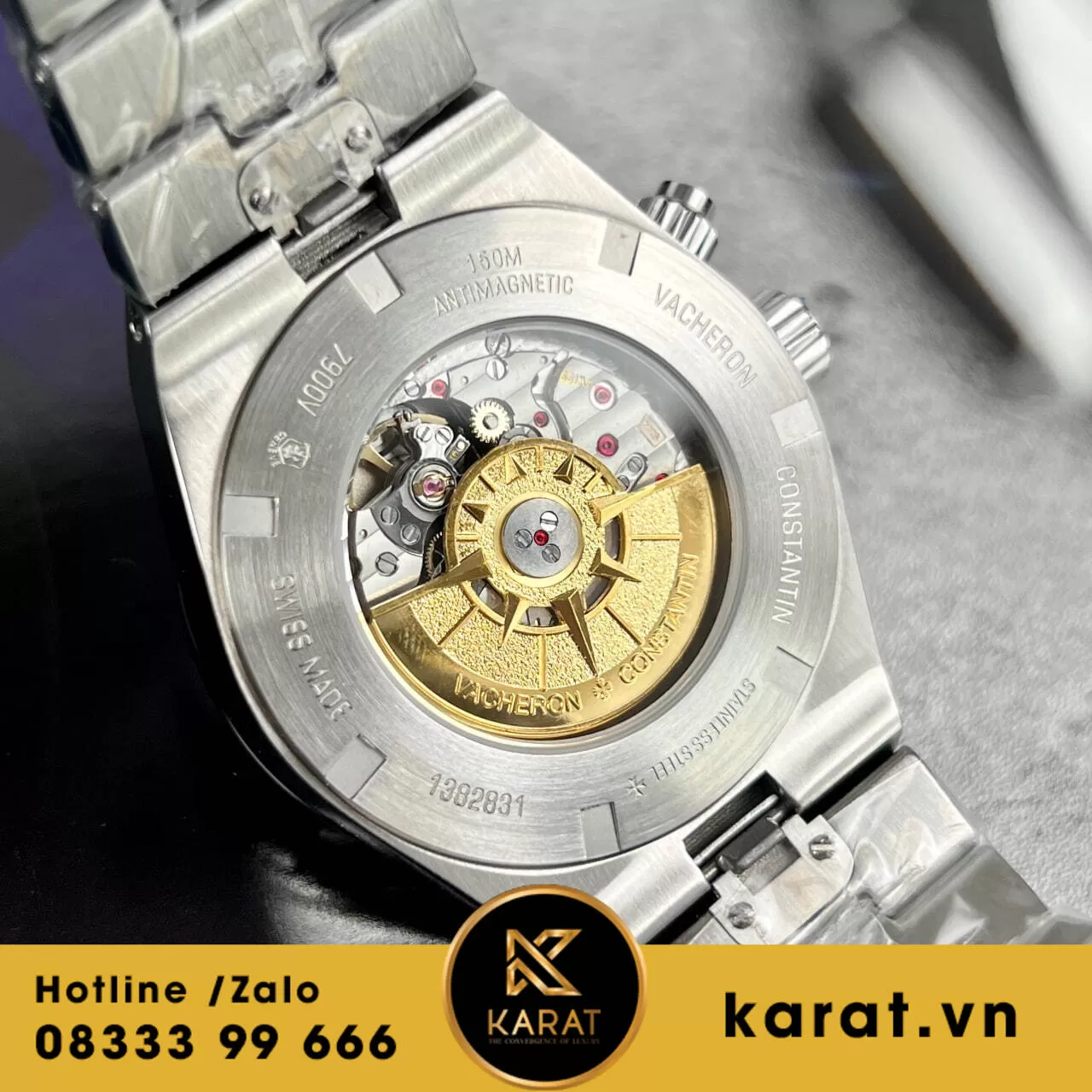 Đồng hồ vacheron constantin oversea black dial replica - Ảnh 4