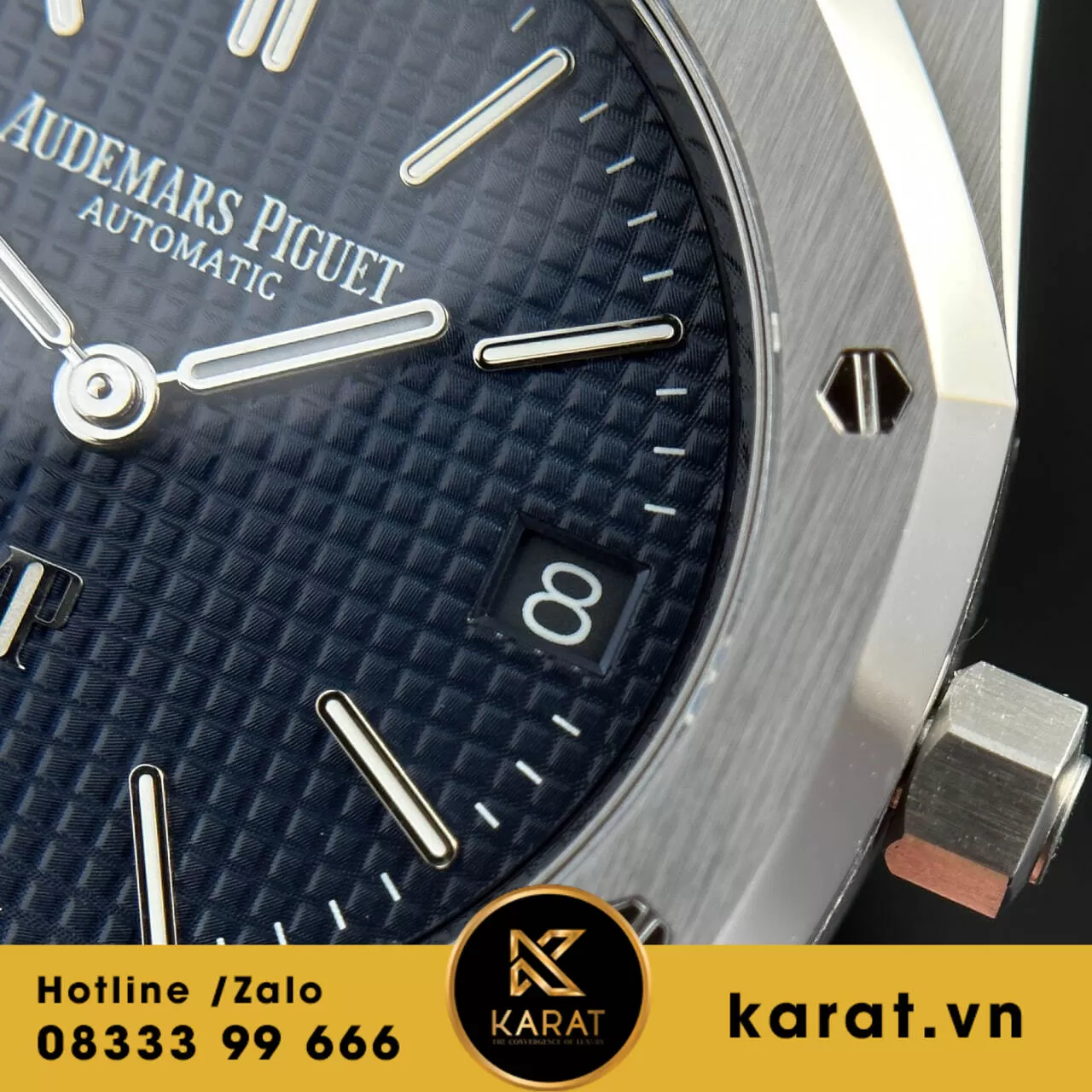 Audemars Piguet Royal Oak Jumbo Extra-thin 16202 blue dial replica - Ảnh 13