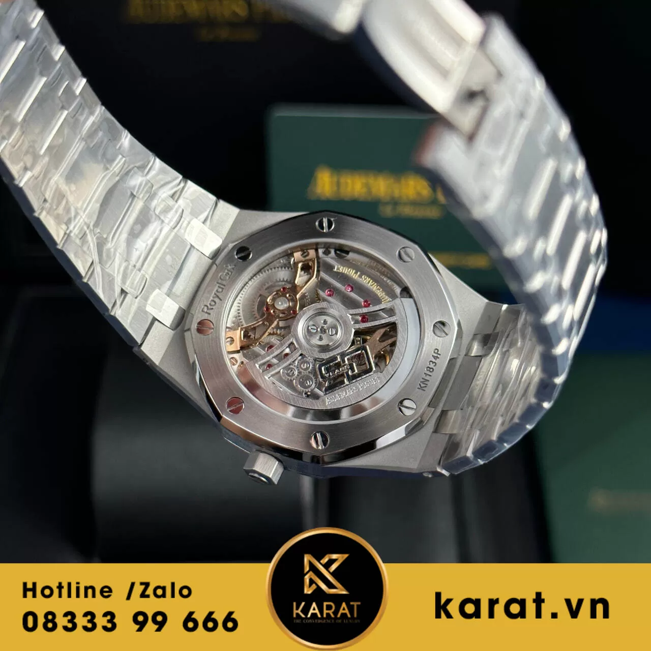 Audemars Piguet Royal Oak Jumbo Extra-thin 16202 blue dial replica - Ảnh 12