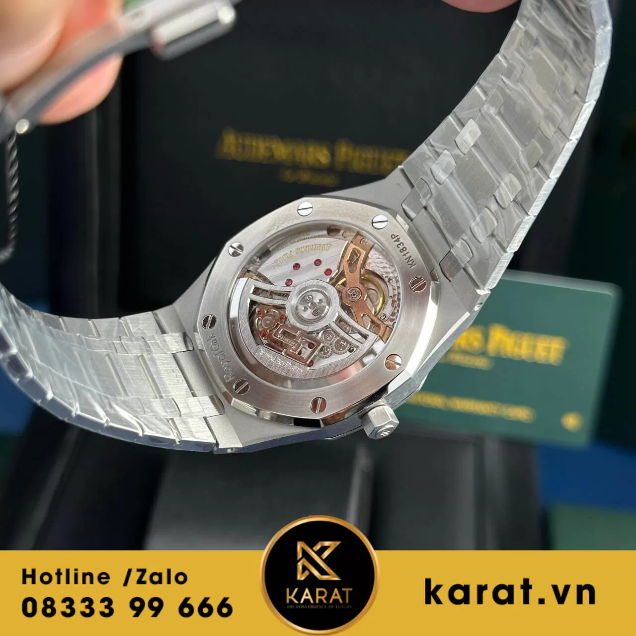 Audemars Piguet Royal Oak Jumbo Extra-thin 16202 blue dial replica - Ảnh 11