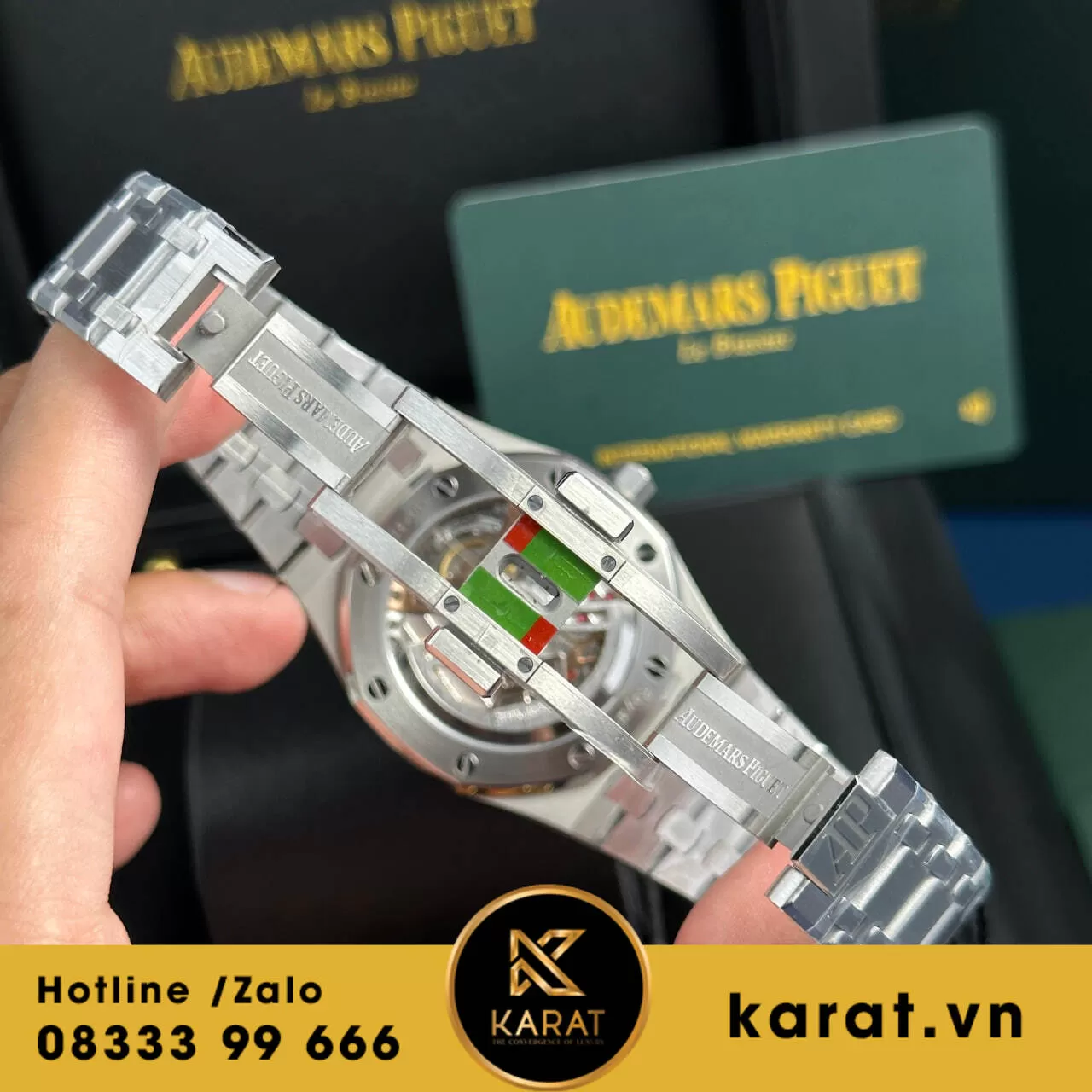 Audemars Piguet Royal Oak Jumbo Extra-thin 16202 blue dial replica - Ảnh 10