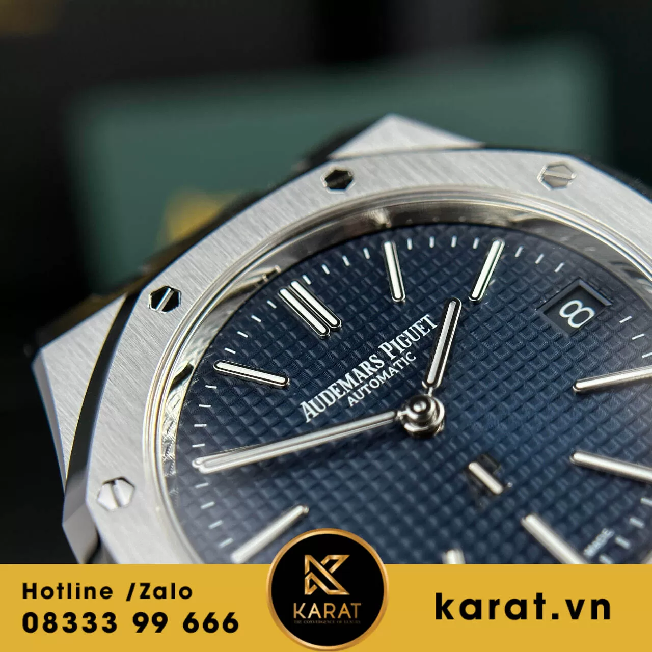 Audemars Piguet Royal Oak Jumbo Extra-thin 16202 blue dial replica - Ảnh 6