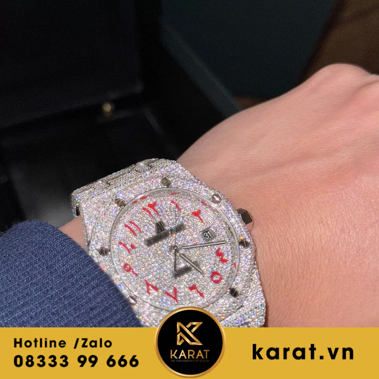 Đồng hồ Audemars Piguet chế tác full kim cương moissanite - Ảnh 10