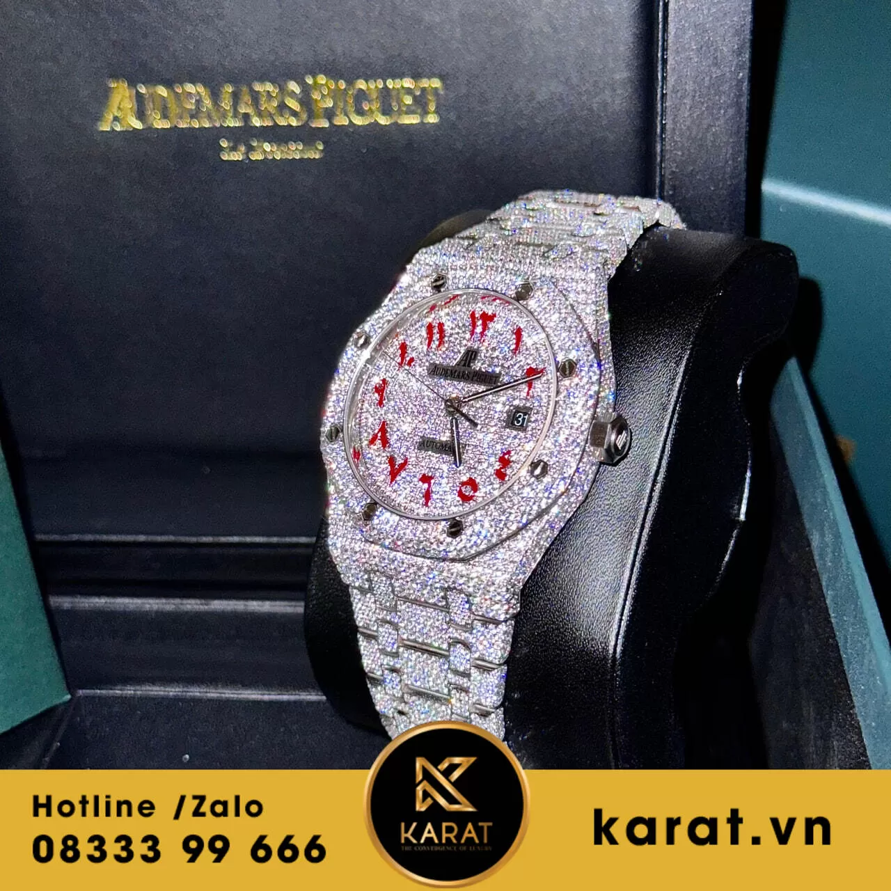 Đồng hồ Audemars Piguet chế tác full kim cương moissanite - Ảnh 9