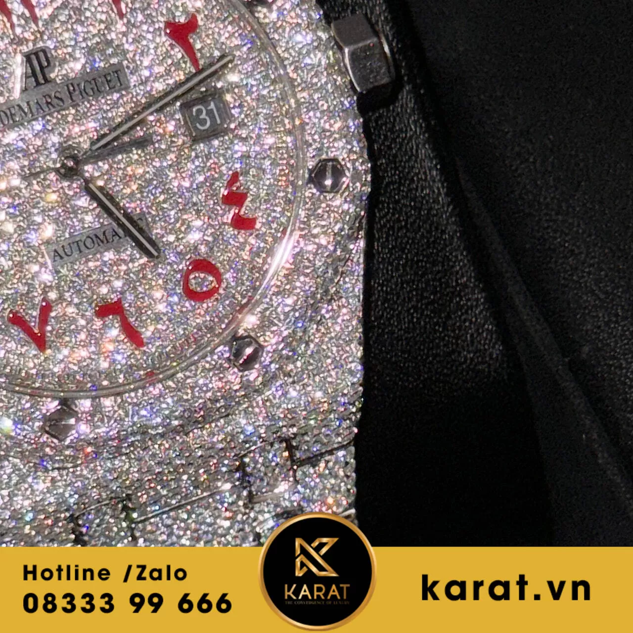 Đồng hồ Audemars Piguet chế tác full kim cương moissanite - Ảnh 8