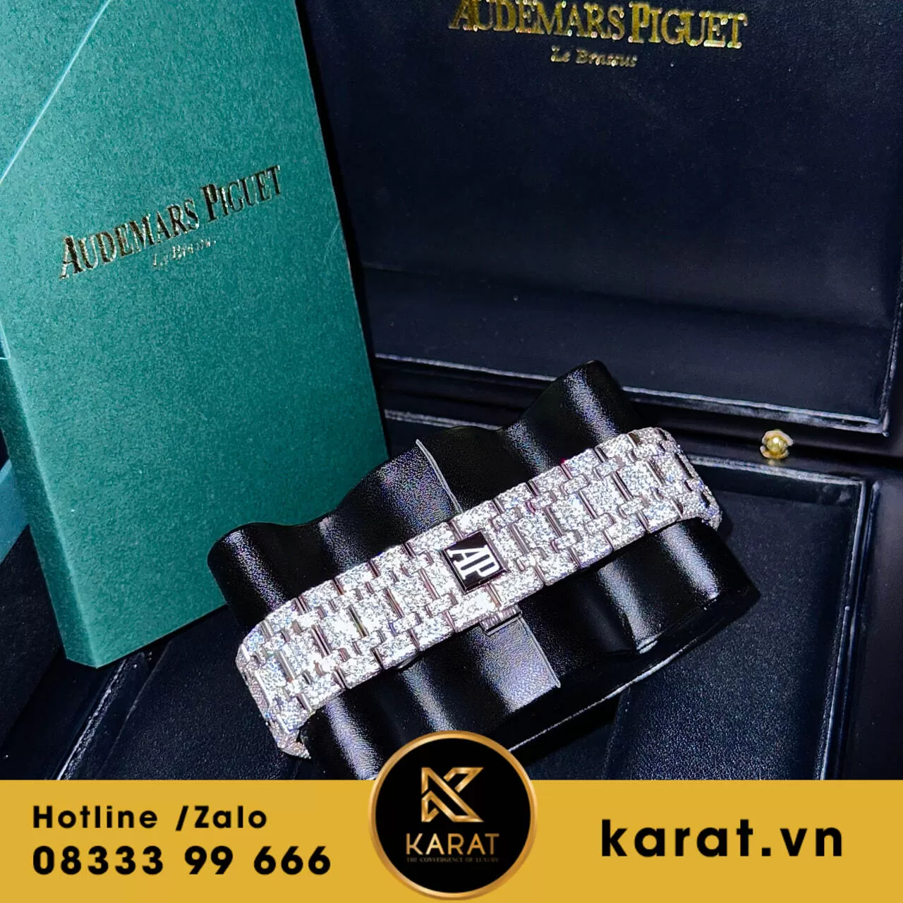 Đồng hồ Audemars Piguet chế tác full kim cương moissanite - Ảnh 7