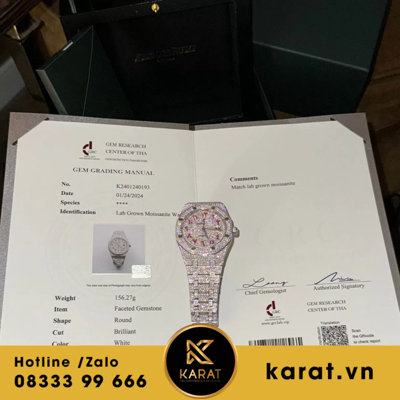 Đồng hồ Audemars Piguet chế tác full kim cương moissanite - Ảnh 4