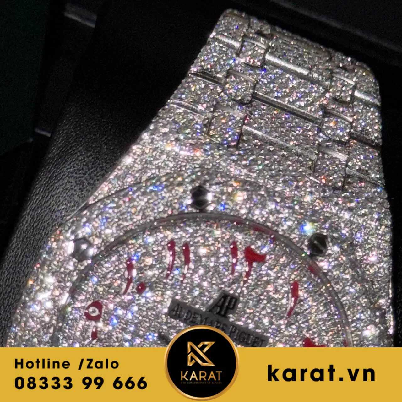 Đồng hồ Audemars Piguet chế tác full kim cương moissanite - Ảnh 3