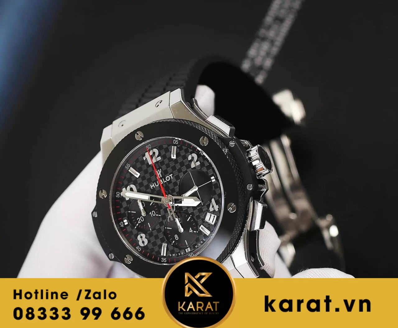 Đồng hồ Hublot Bigbag steel chronograph ceramic benze - Ảnh 6