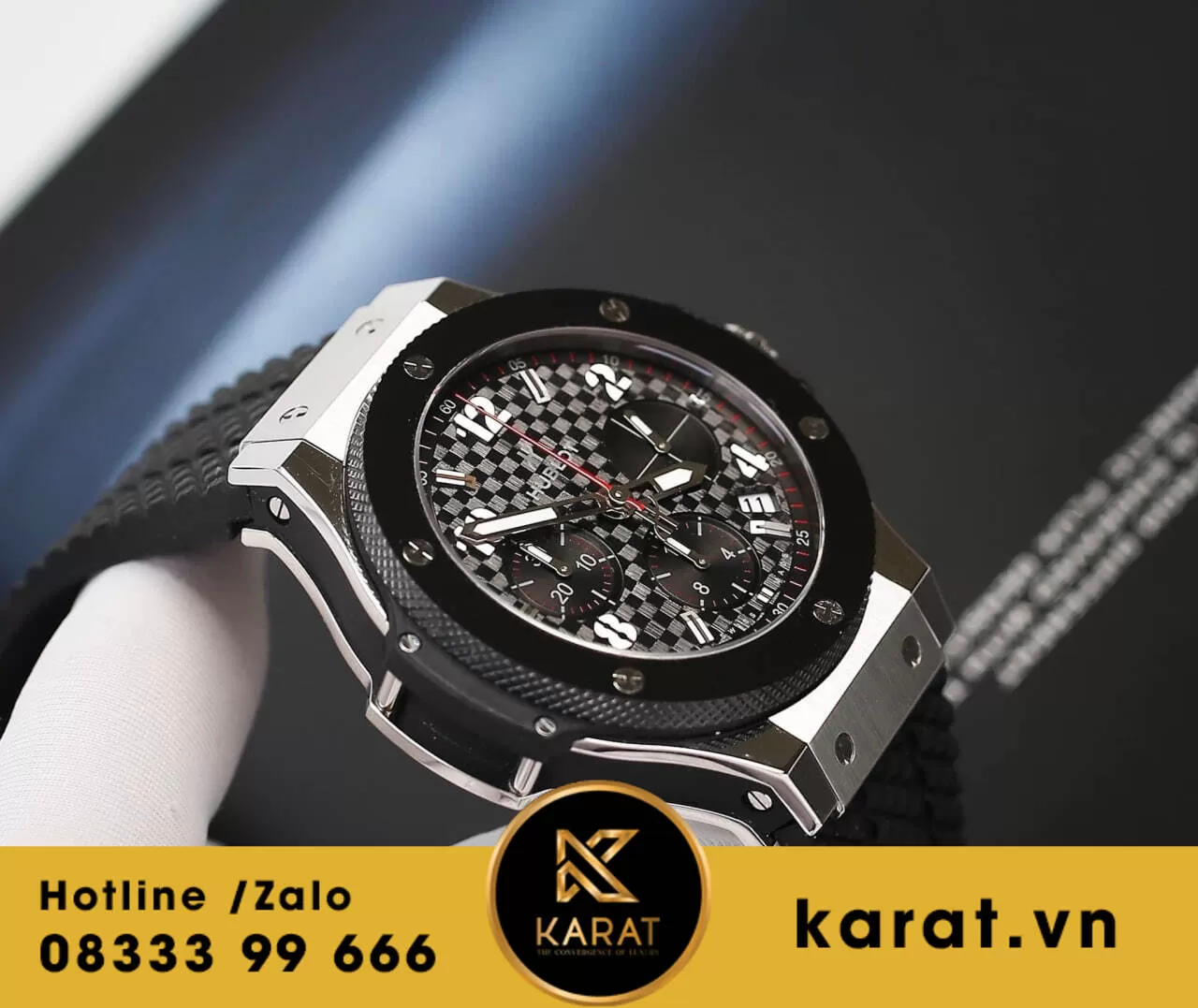 Đồng hồ Hublot Bigbag steel chronograph ceramic benze - Ảnh 5