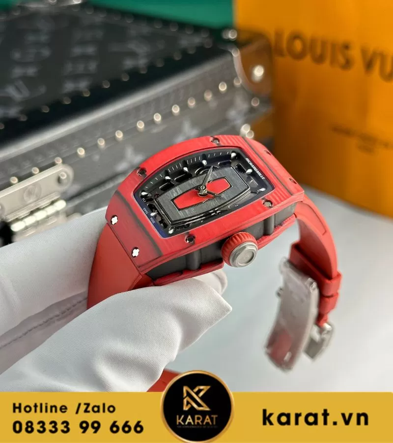 Đồng hồ nữ Richard mille RM 07-01 red carbon replcia - Ảnh 9