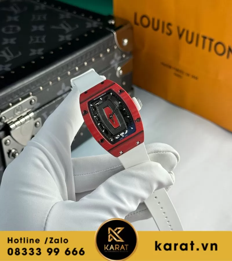 Đồng hồ nữ Richard mille RM 07-01 red carbon replica 1:1 - Ảnh 5