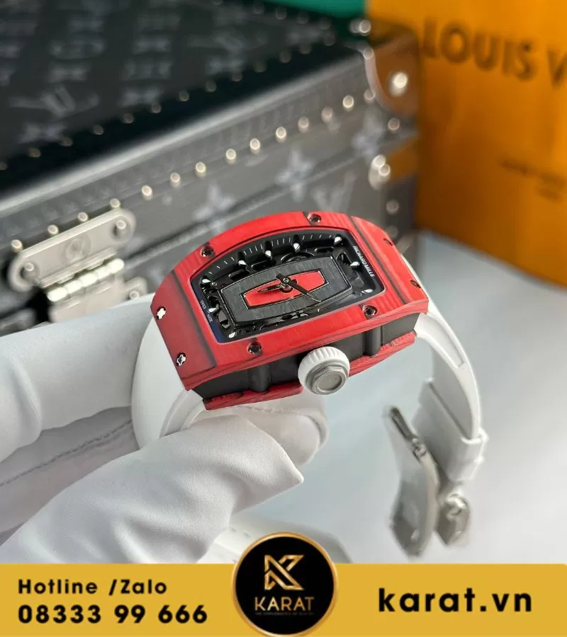 Đồng hồ nữ Richard mille RM 07-01 red carbon replica 1:1 - Ảnh 4