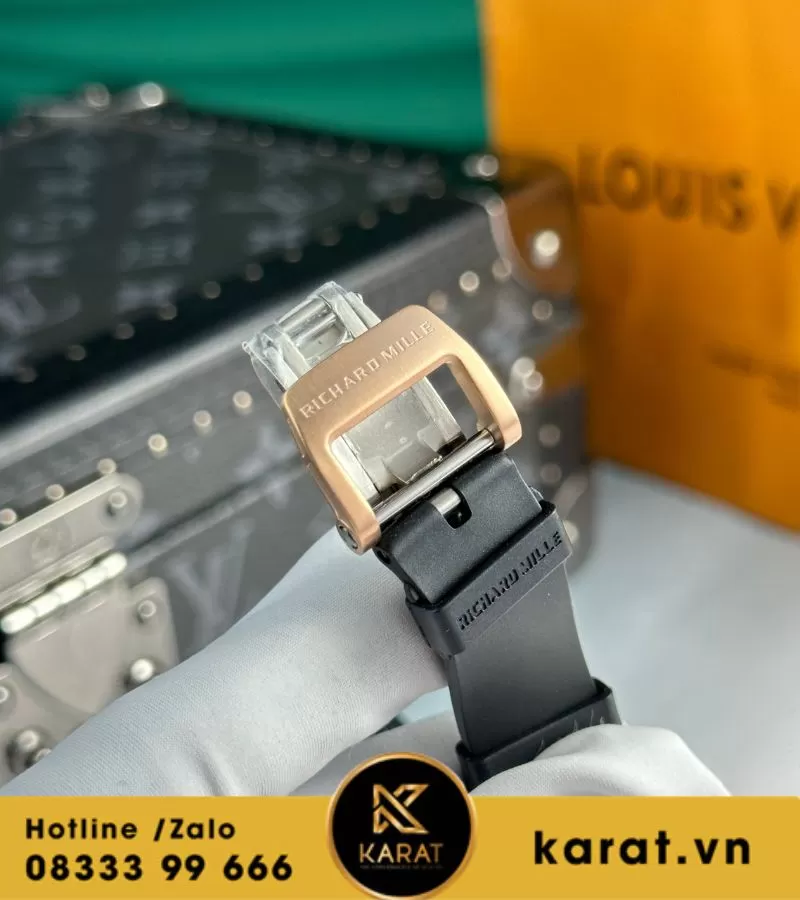 Đồng hồ nữ Richard mille RM 07-01 black carbon fake - Ảnh 3