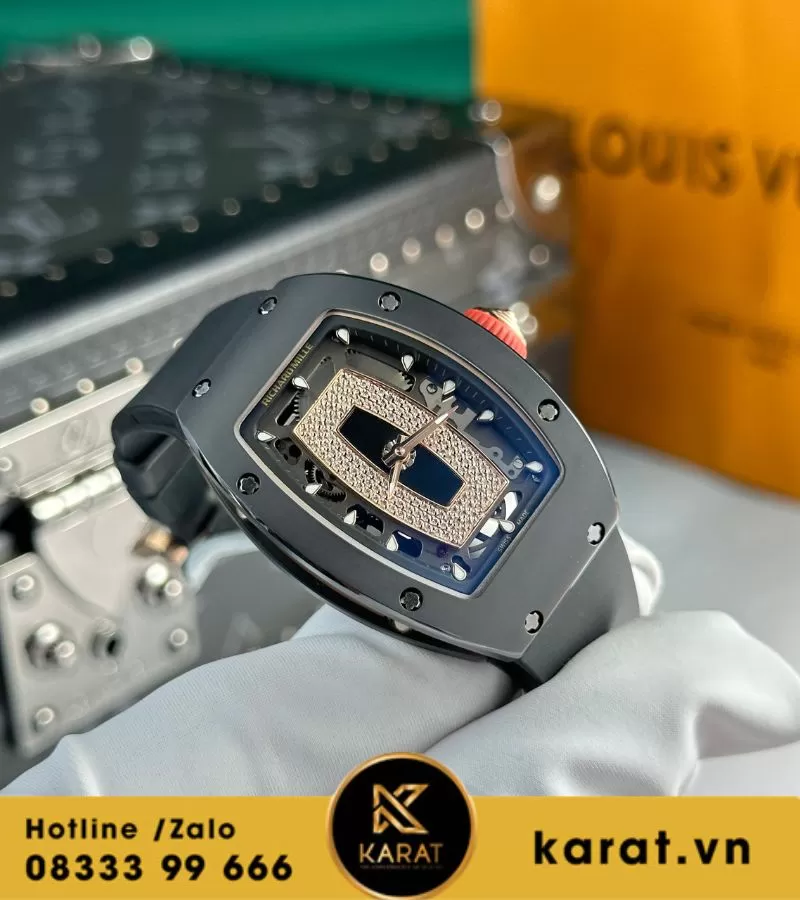 Đồng hồ nữ Richard mille RM 07-01 black ceramic replica - Ảnh 9