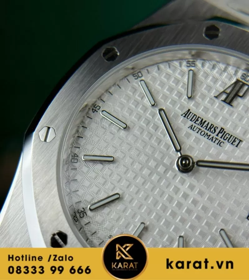 Audemars Piguet Royal Oak Jumbo White Guilloche Dial 15202ST replica - Ảnh 14