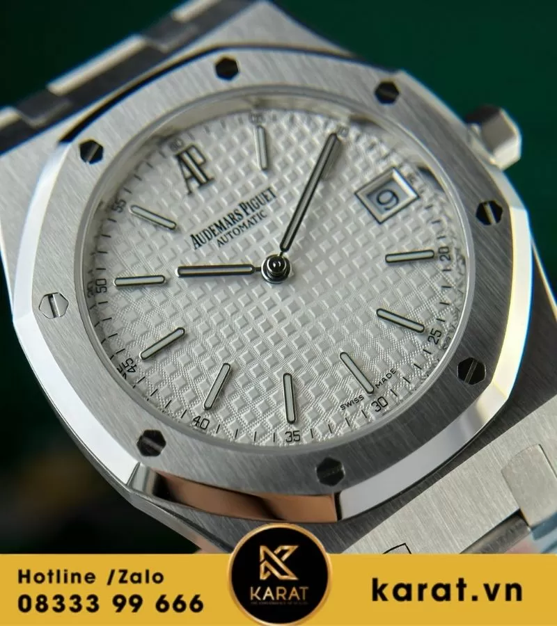 Audemars Piguet Royal Oak Jumbo White Guilloche Dial 15202ST replica - Ảnh 10