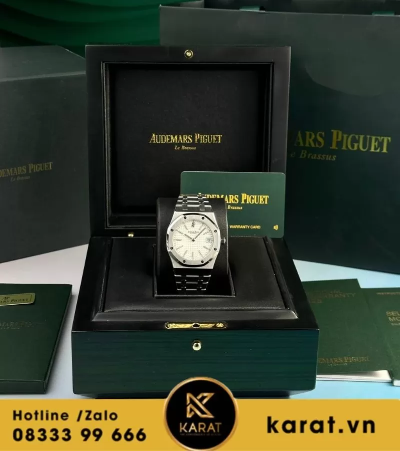 Audemars Piguet Royal Oak Jumbo White Guilloche Dial 15202ST replica - Ảnh 9