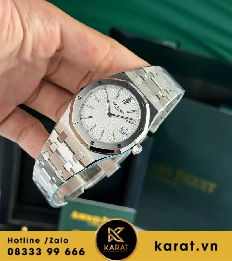 Audemars Piguet Royal Oak Jumbo White Guilloche Dial 15202ST replica - Ảnh 4
