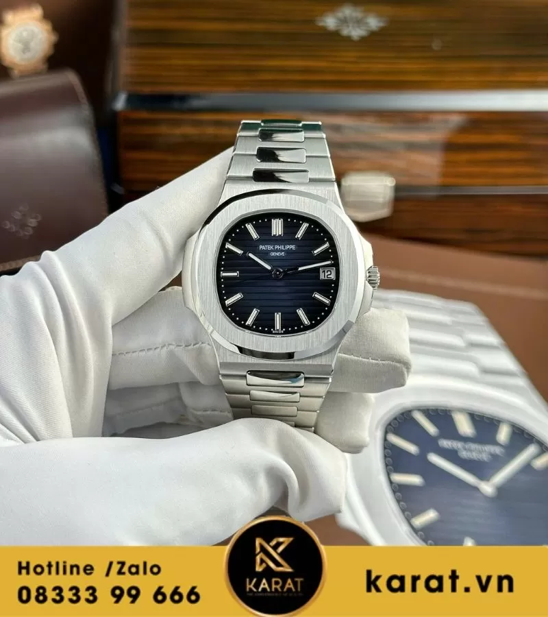 Đồng hồ Patek Philippe Nautilus 5811 blue tinh chỉnh toàn bộ - Ảnh 7