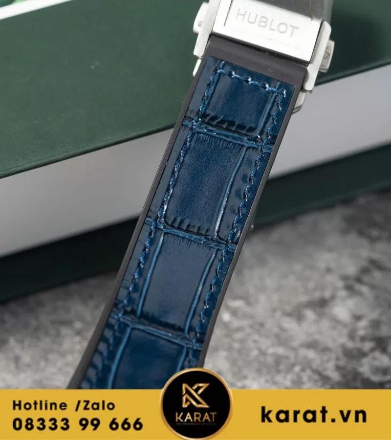 Hublot Bigbang One Click Steel Pave 39mm Blue Navy custom diamond - Ảnh 4