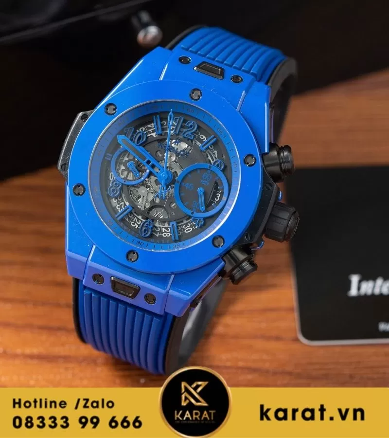 Đồng hồ Hublot Bigbang One Click UNICO blue ceramic 44mm rep 1:1 - Ảnh 10
