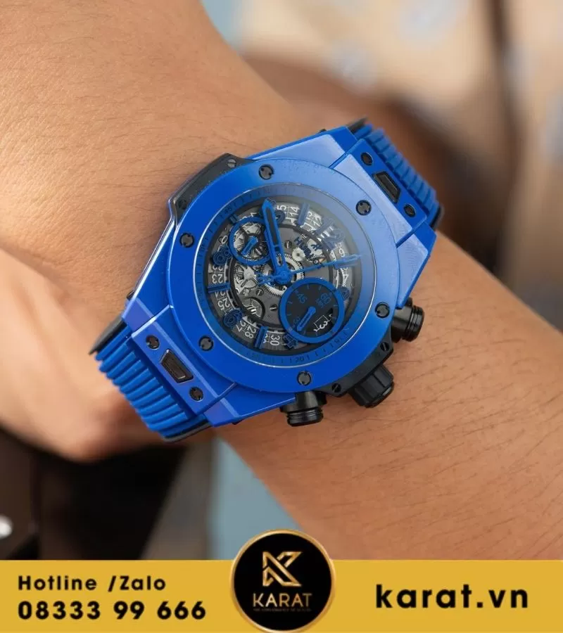 Đồng hồ Hublot Bigbang One Click UNICO blue ceramic 44mm rep 1:1 - Ảnh 9