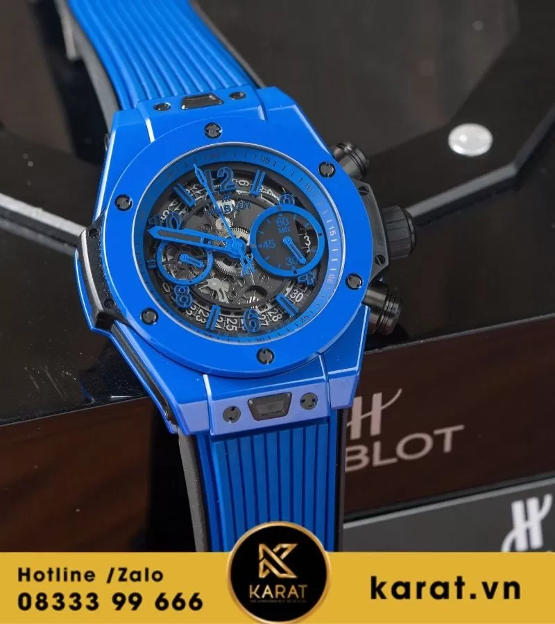 Đồng hồ Hublot Bigbang One Click UNICO blue ceramic 44mm rep 1:1 - Ảnh 8