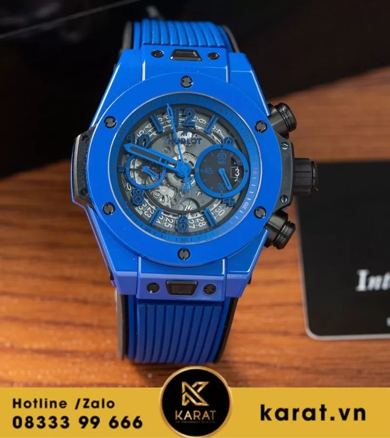 Đồng hồ Hublot Bigbang One Click UNICO blue ceramic 44mm rep 1:1 - Ảnh 3
