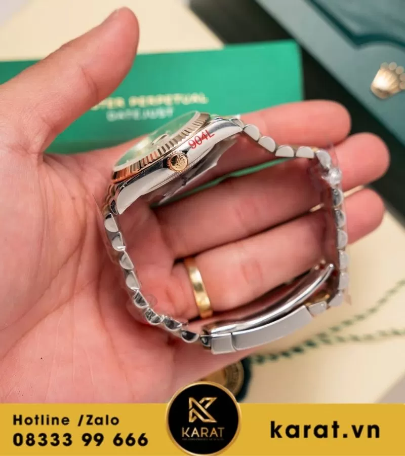 Rolex DateJust size 36MM 126233 Mặt Số Cây Lá Nhiệt Đới Vàng Champagne Demi Bọc Vàng 10K nhà máy GM Factory Rep 1:1 - Ảnh 5