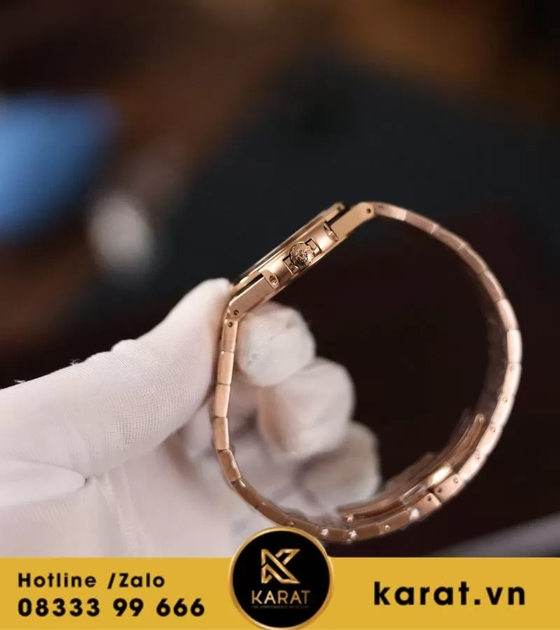 Đồng hồ Patek Philippe Nautilus 7010/1R vàng hồng mặt trắng rep 11 - Ảnh 6