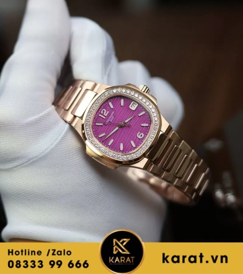 Đồng hồ Patek Philippe Nautilus 7010/1R-013 rose gold mặt hồng - Ảnh 9
