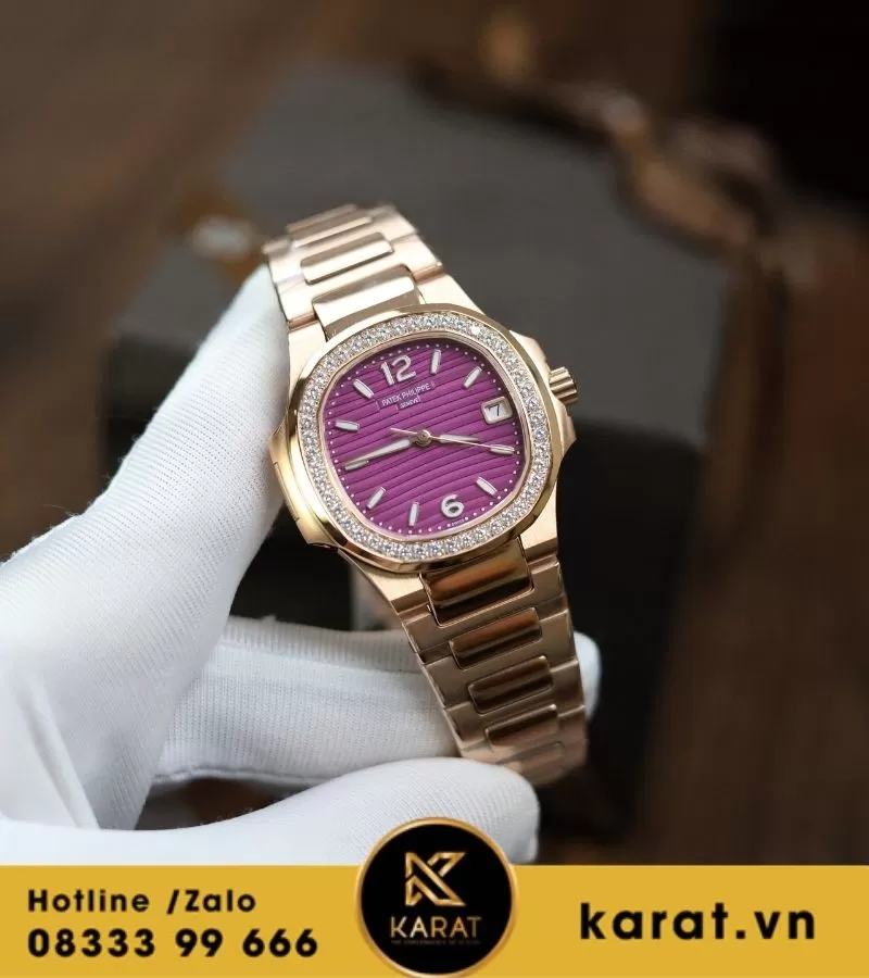 Đồng hồ Patek Philippe Nautilus 7010/1R-013 rose gold mặt hồng - Ảnh 8