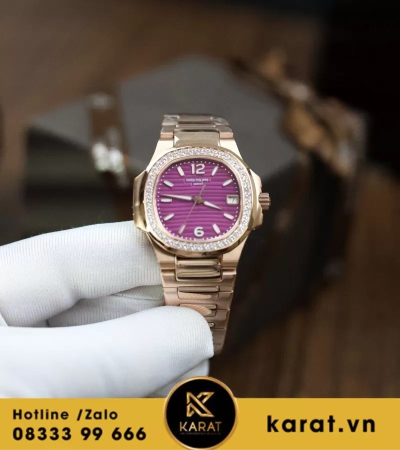 Đồng hồ Patek Philippe Nautilus 7010/1R-013 rose gold mặt hồng - Ảnh 6