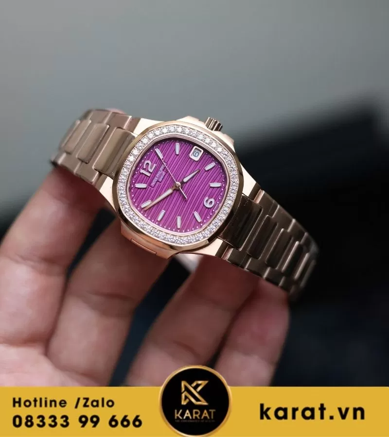Đồng hồ Patek Philippe Nautilus 7010/1R-013 rose gold mặt hồng - Ảnh 4