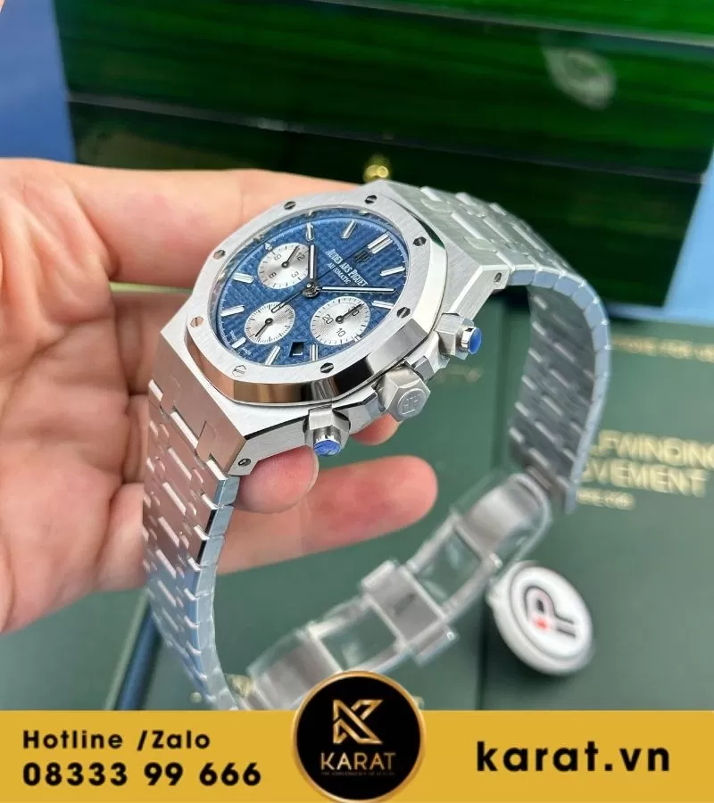 Đồng hồ Audemars Piguet Royal Oak Chrono 26331 blue dial replica - Ảnh 12