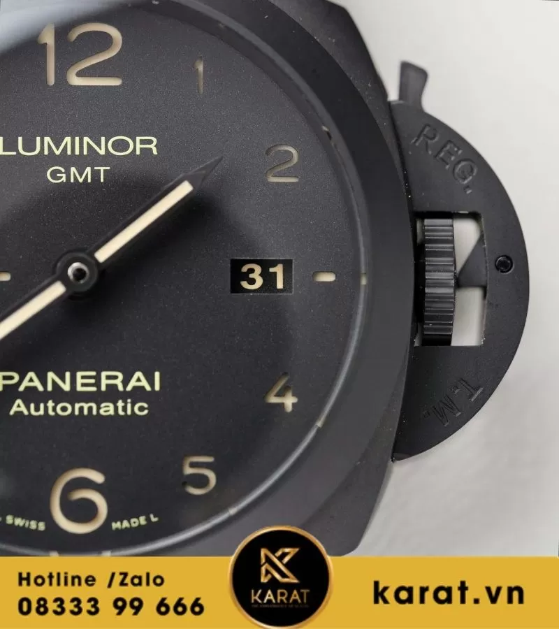 Đồng hồ Panerai Luminor GMT "3 Day Power Reserve" "45mm Ceramic" replica - Ảnh 5