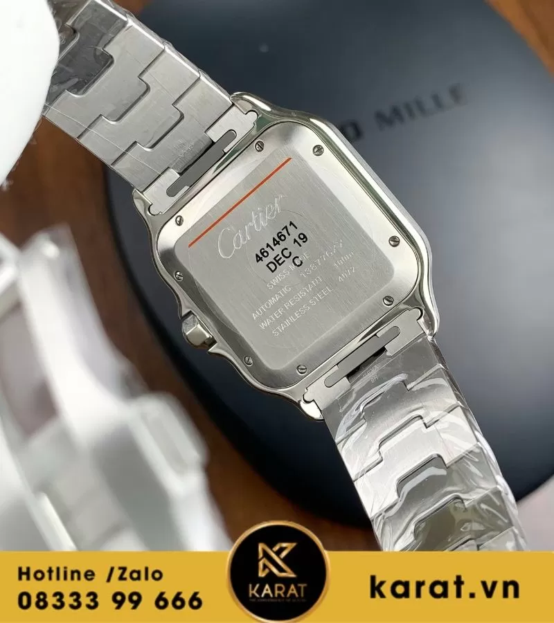 Đồng Hồ Cartier Santos De Cartier WSSA0064 mặt nâu replica - Ảnh 10
