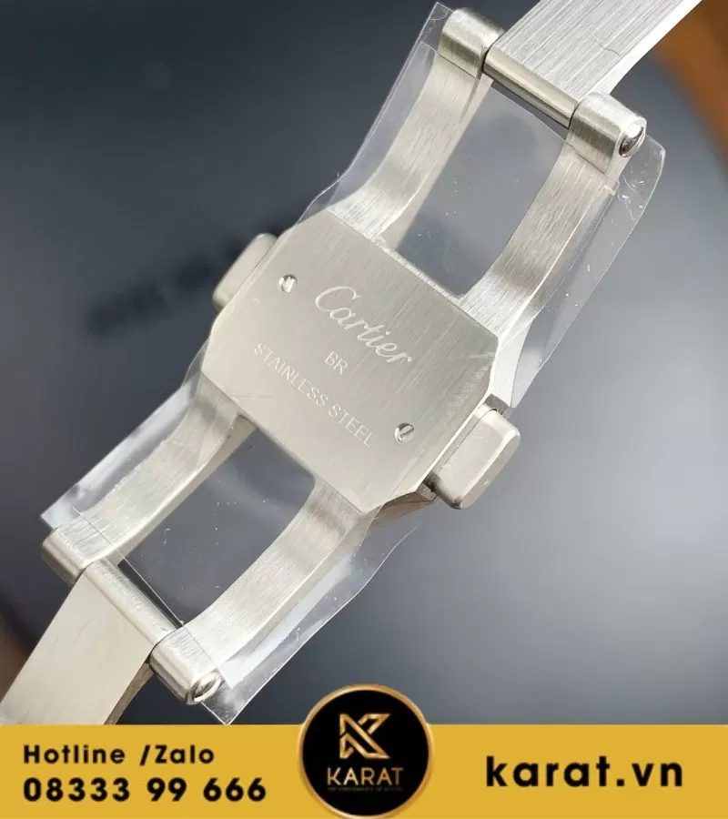 Đồng Hồ Cartier Santos De Cartier WSSA0064 mặt nâu replica - Ảnh 9