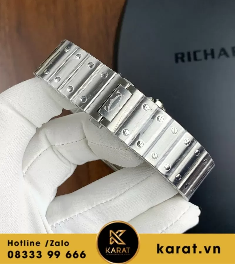 Đồng Hồ Cartier Santos De Cartier WSSA0064 mặt nâu replica - Ảnh 7
