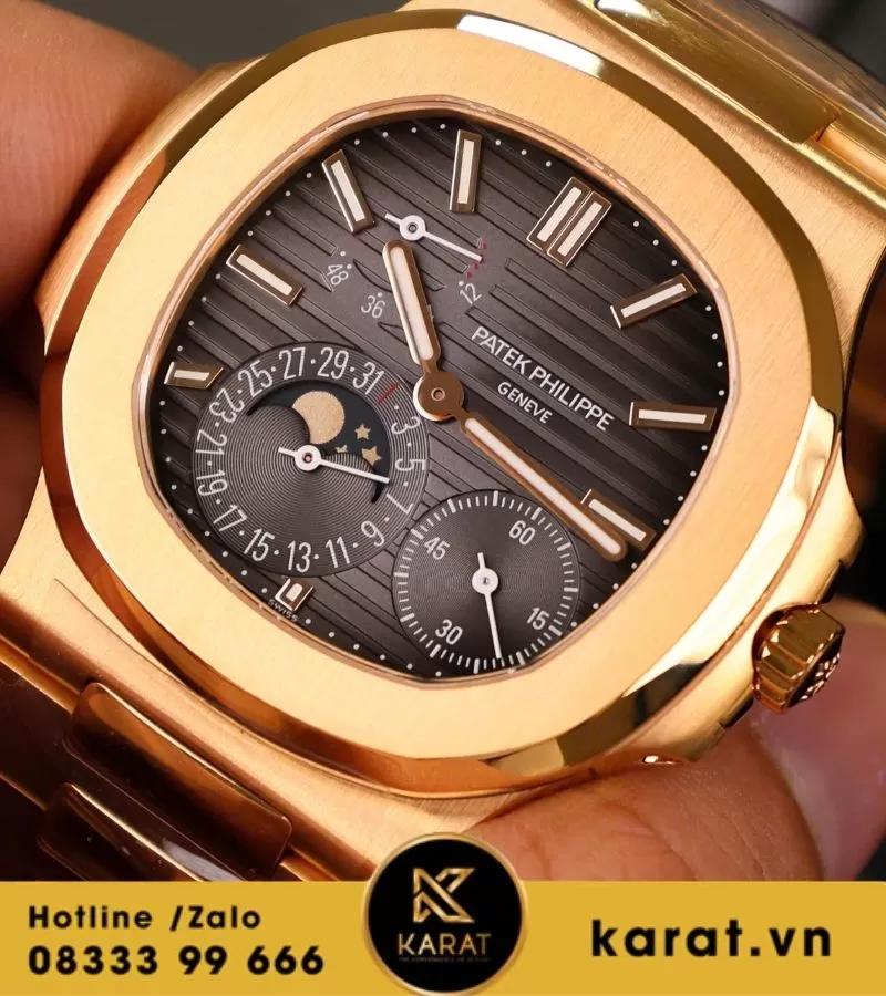 Đồng hồ Patek Philippe nautilus 5712r PPF Factory bọc vàng 18K replica - Ảnh 10