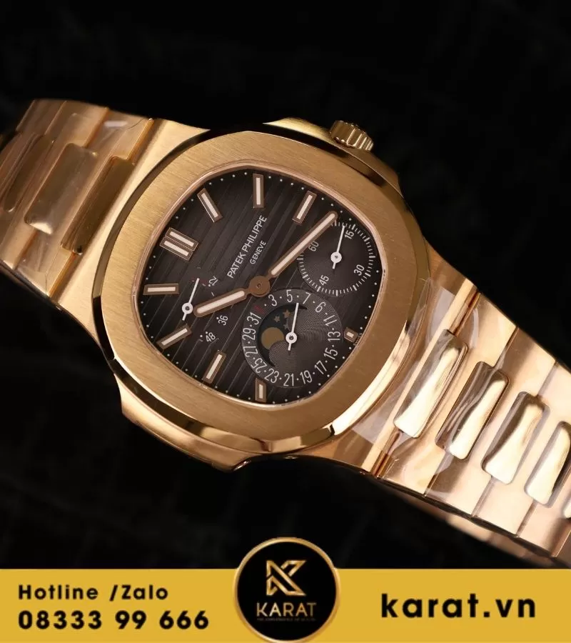 Đồng hồ Patek Philippe nautilus 5712r PPF Factory bọc vàng 18K replica - Ảnh 9