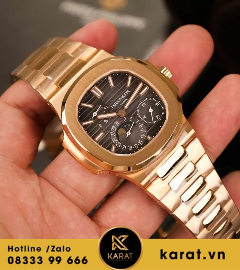 Đồng hồ Patek Philippe nautilus 5712r PPF Factory bọc vàng 18K replica - Ảnh 8
