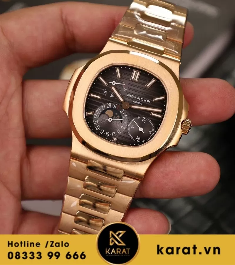 Đồng hồ Patek Philippe nautilus 5712r PPF Factory bọc vàng 18K replica - Ảnh 7